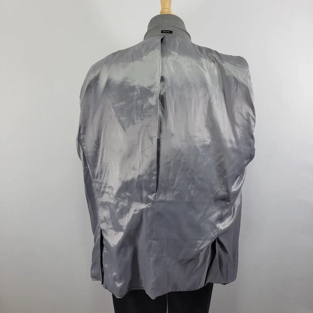 J.Ferrar Men's Sport Coat‎ Blazer Two Button Gray Polyester Blend 52R